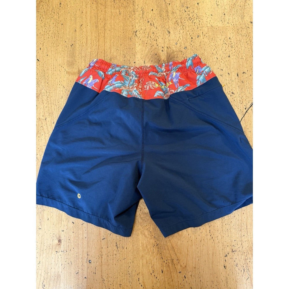 Birddogs Small  Blue Floral Lined Men's Performance Athletic Short Hawaiian